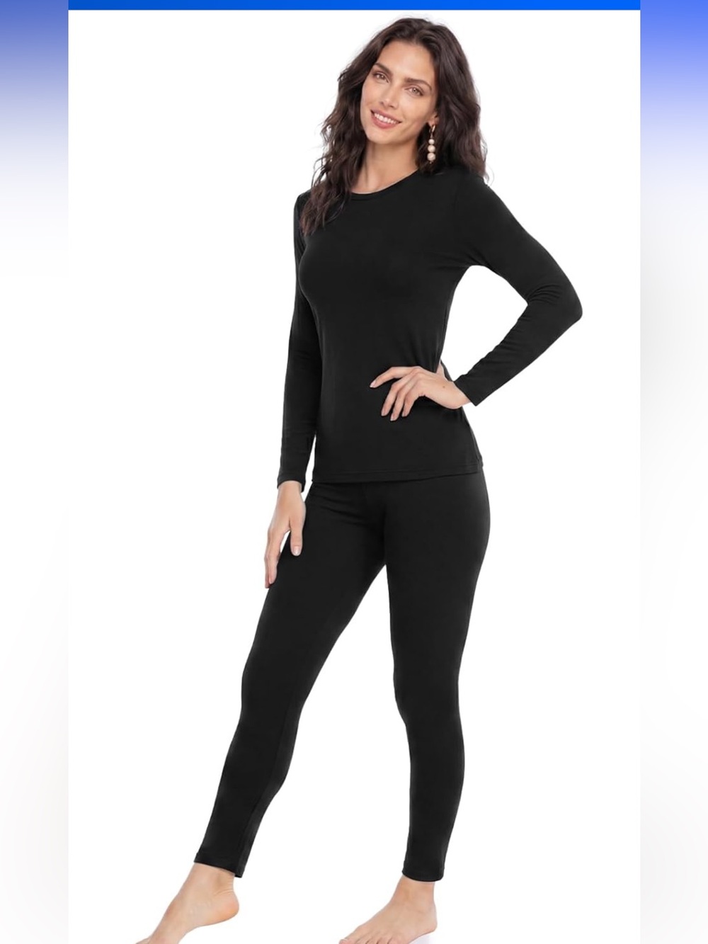 Thermal Underwear Long Johns With Fleece Lined Base Layer Cold Weather XS